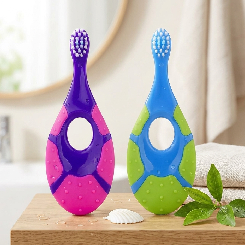 2PCS Tiny-Grip Ergonomic Training Toothbrush