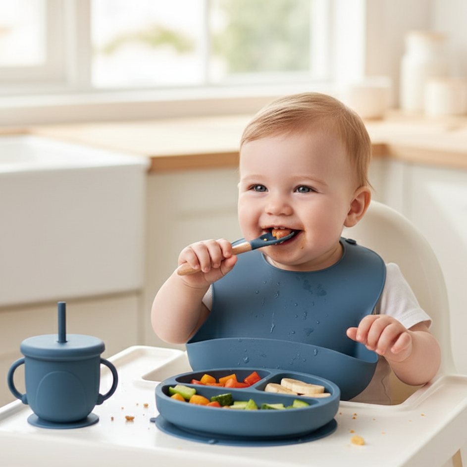 6 PCS Harmony Silicone Self-Feeding Set