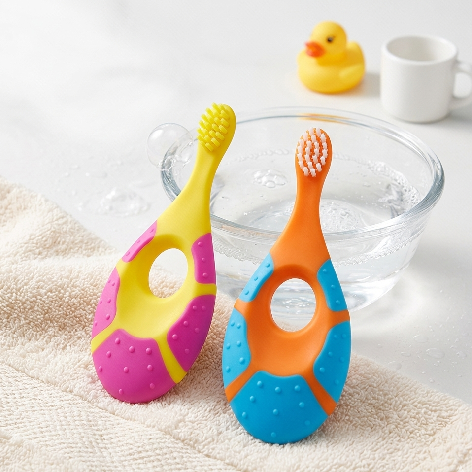 2PCS Tiny-Grip Ergonomic Training Toothbrush