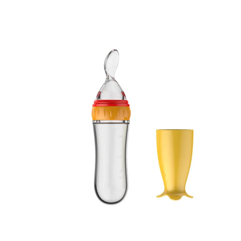 Silicone Squeeze-and-Feed Spoon Bottle
