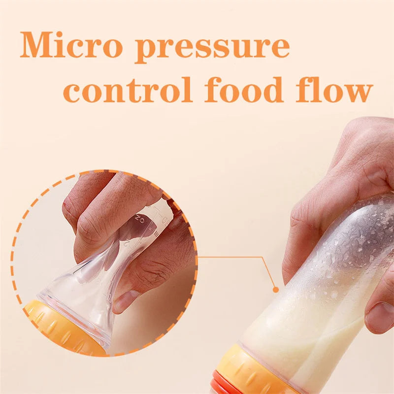 Silicone Squeeze-and-Feed Spoon Bottle