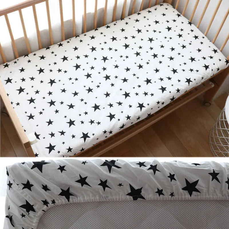 Dream-Fit Monochrome Cot Sheet