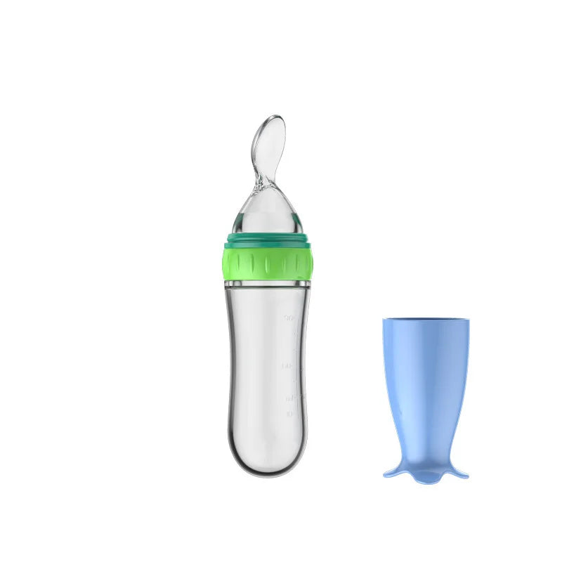 Silicone Squeeze-and-Feed Spoon Bottle