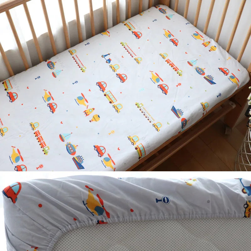 Dream-Fit Monochrome Cot Sheet