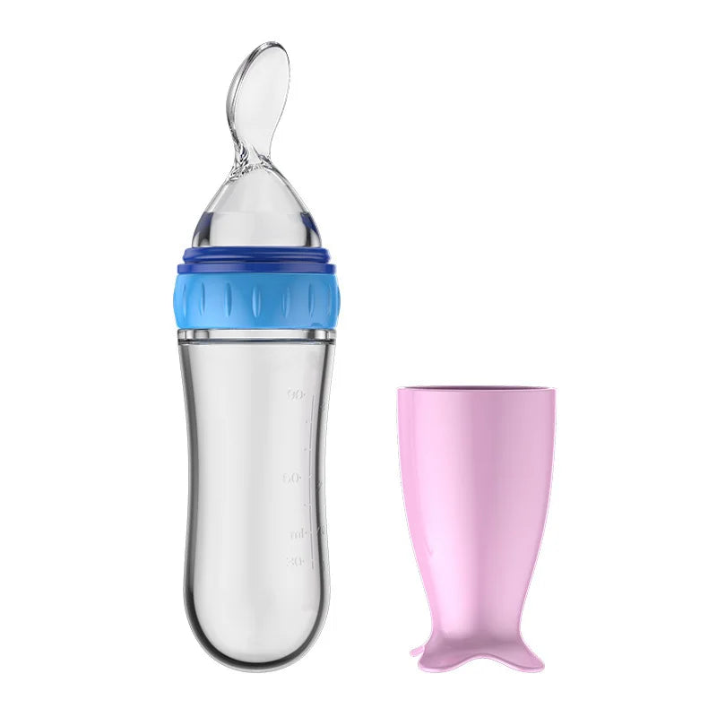 Silicone Squeeze-and-Feed Spoon Bottle