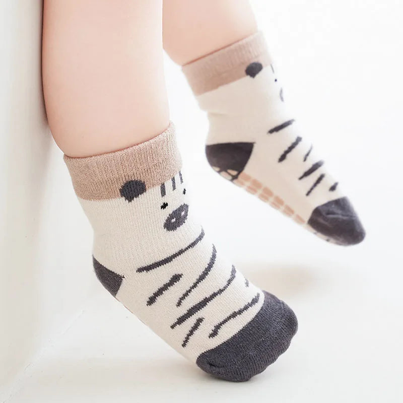 5 Pairs Woodland Friends Non-Slip Socks