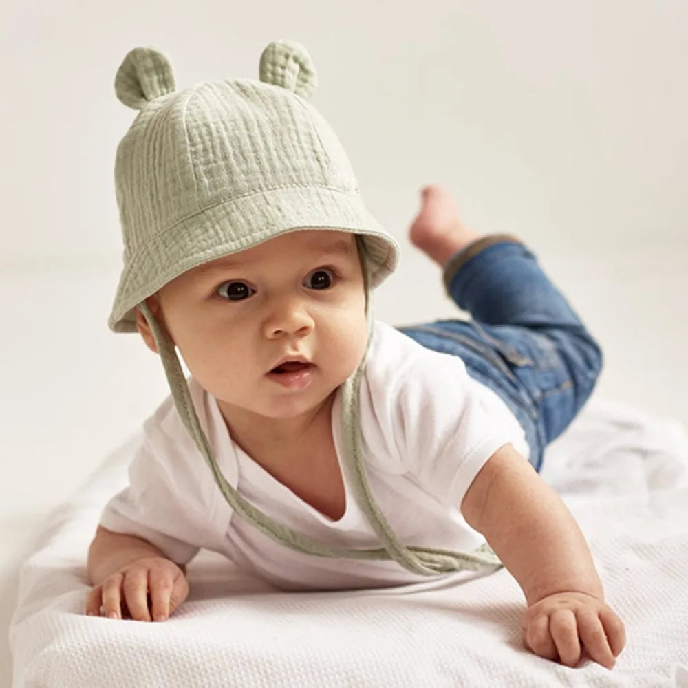 Sunny-Day Bear Ear Bucket Hat