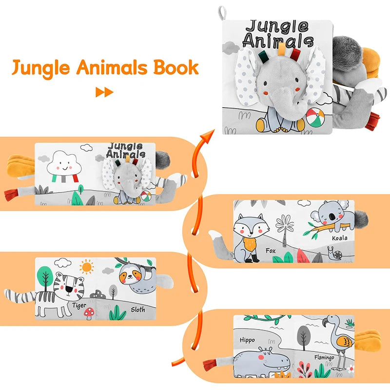 Jungle-Buddies 3D Sensory Cloth Book