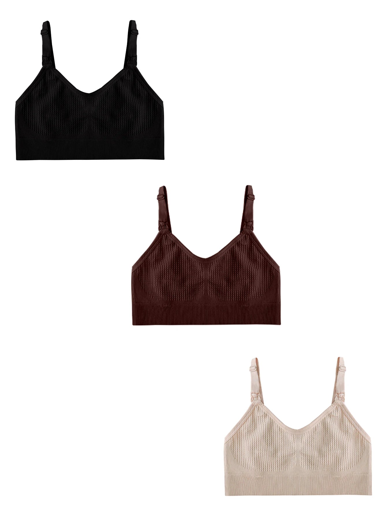 3 Pcs SereneCurve Nursing Bra Set