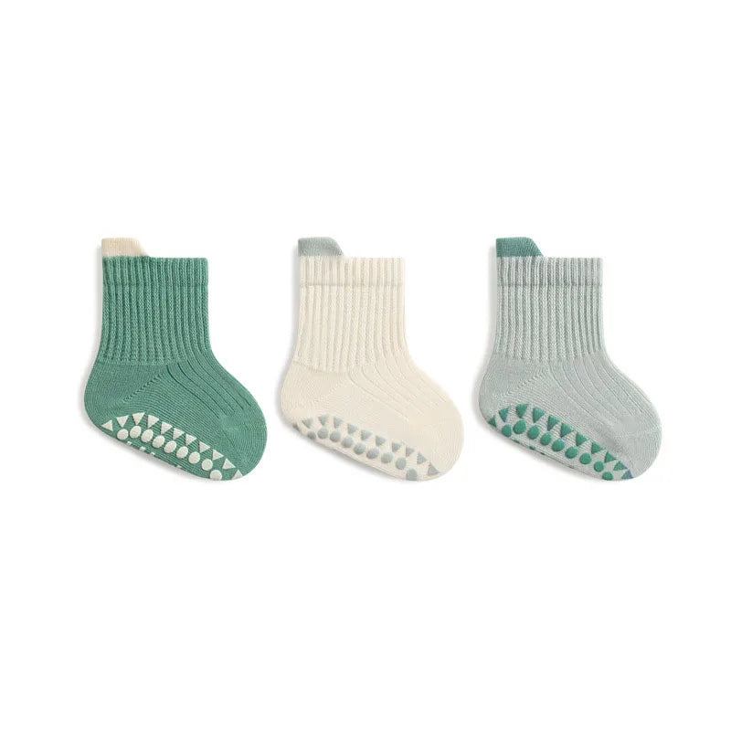 3 Pairs Soft-Step Baby Sock Collection