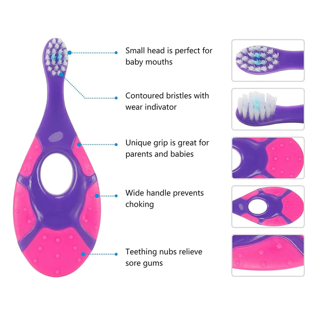 2PCS Tiny-Grip Ergonomic Training Toothbrush