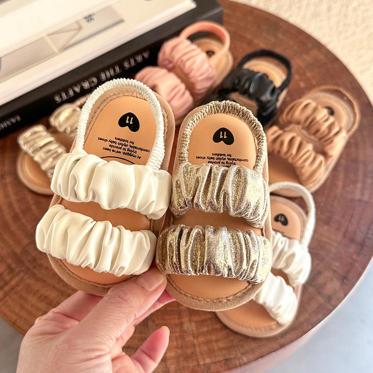 Seraphina Ruched Elastic Sandal