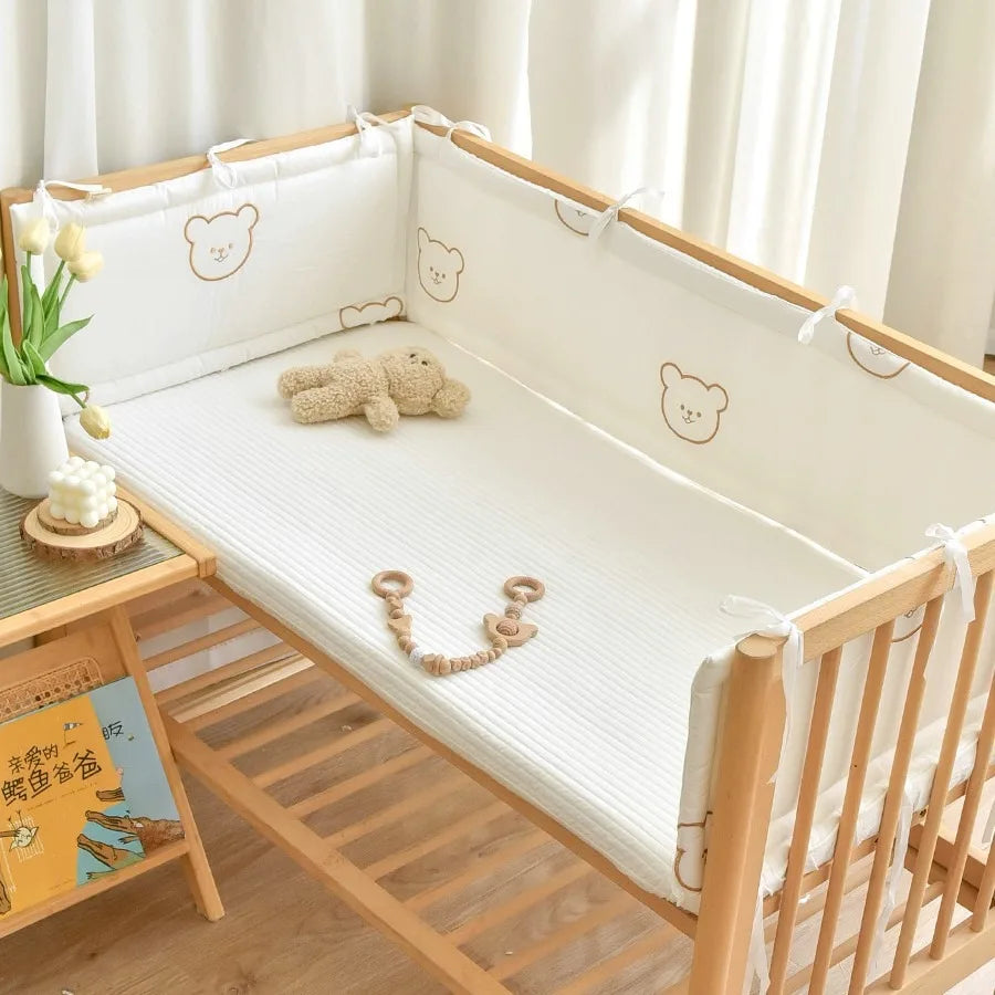 Dream-Cloud Quilted Cot Bumper