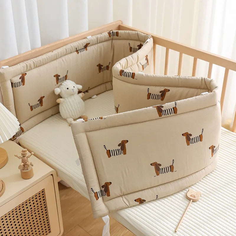 Dream-Cloud Quilted Cot Bumper