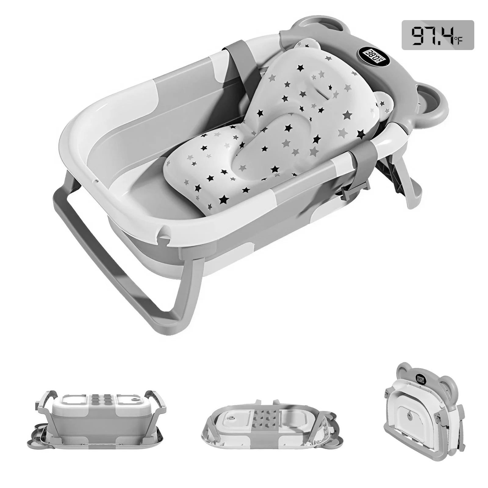 Smart-Temp Foldable Baby Bath