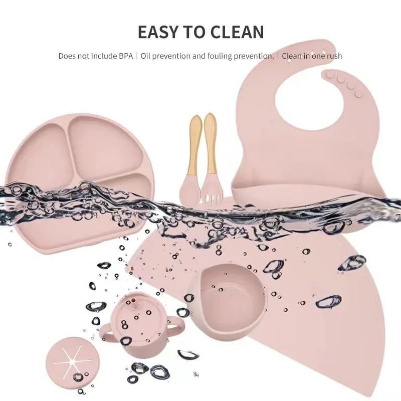 6 PCS Harmony Silicone Self-Feeding Set