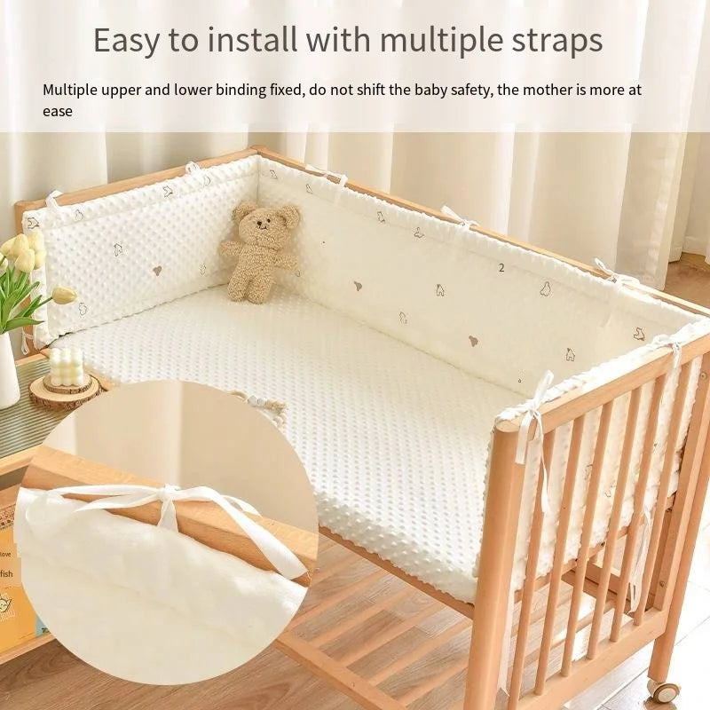 Dream-Cloud Quilted Cot Bumper