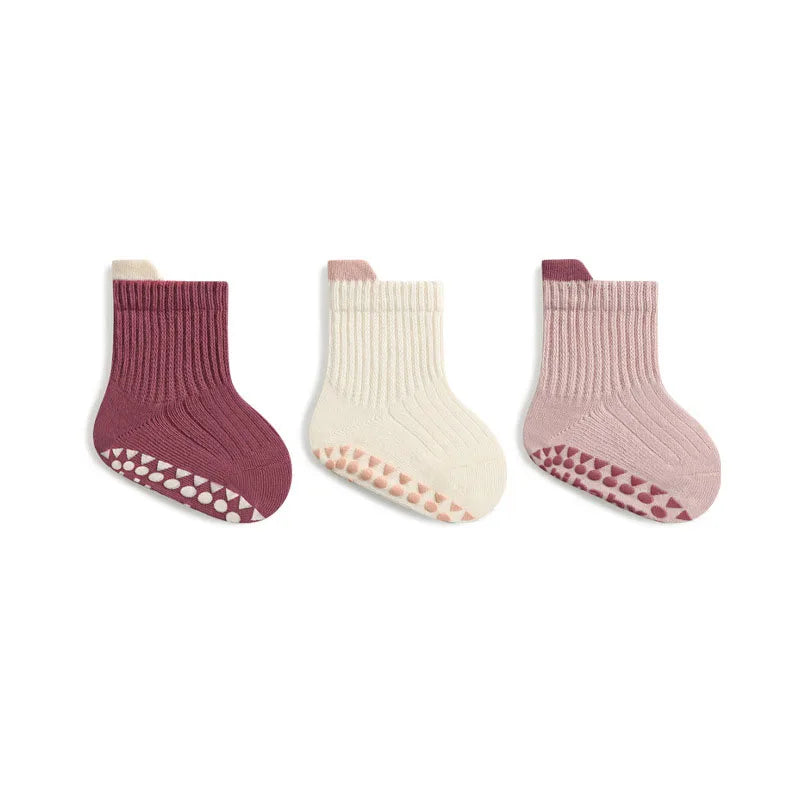 3 Pairs Soft-Step Baby Sock Collection