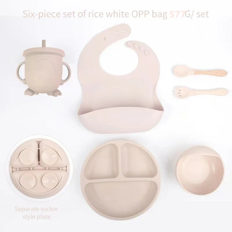 6 PCS Harmony Silicone Self-Feeding Set