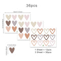 36 Pcs Boho-Heart Nursery Wall Decal Set
