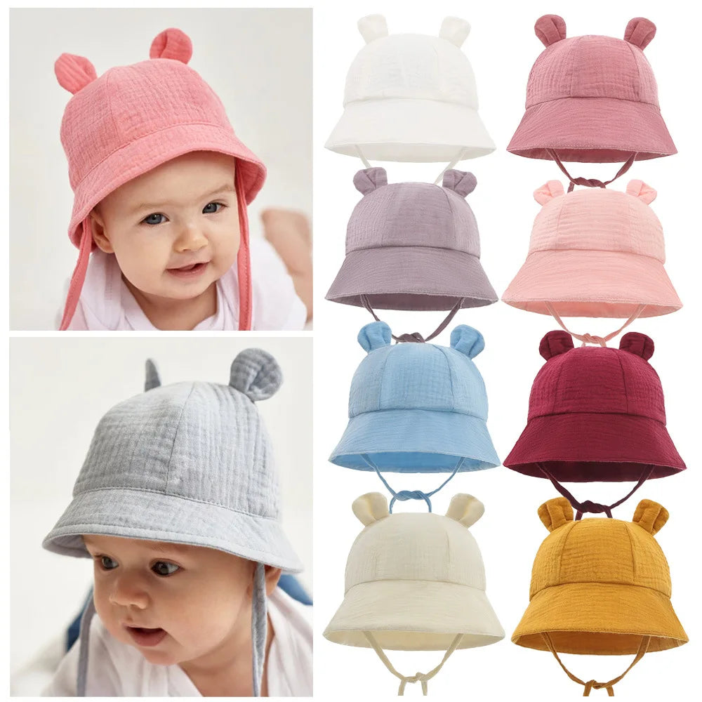 Sunny-Day Bear Ear Bucket Hat