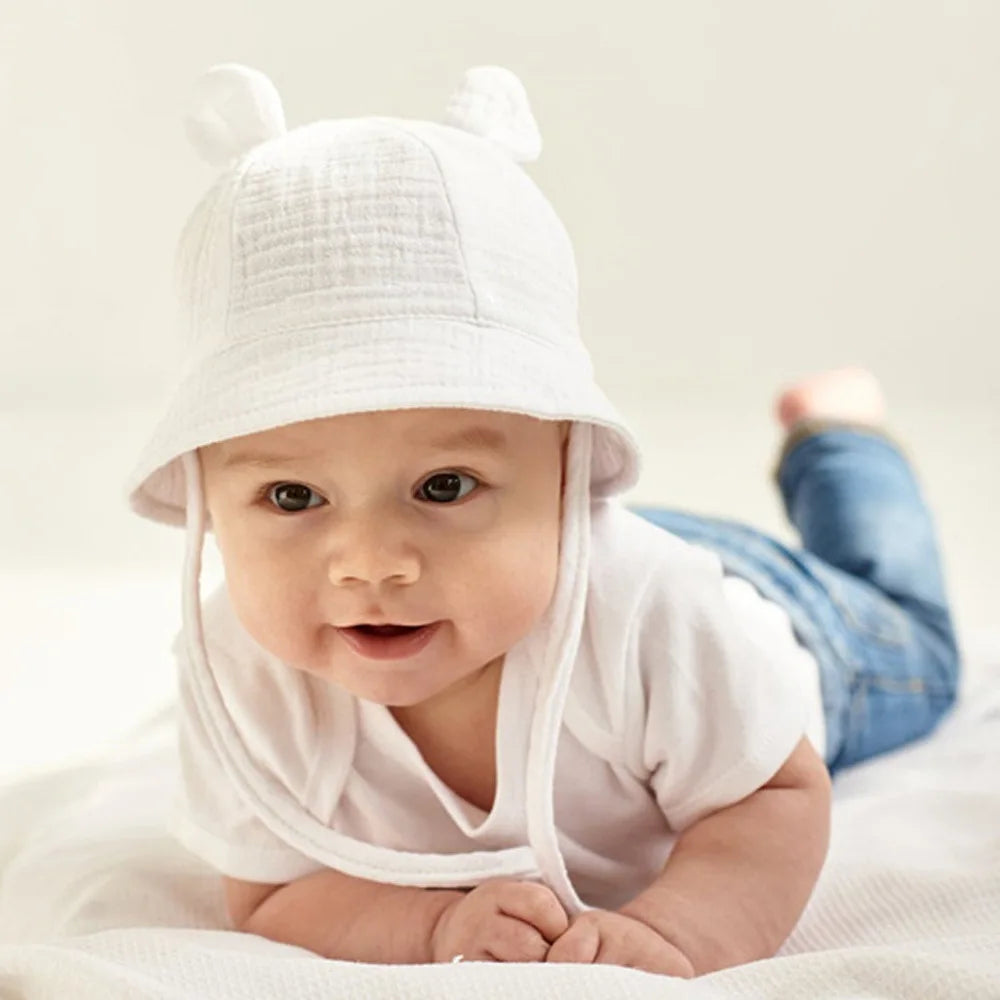 Sunny-Day Bear Ear Bucket Hat