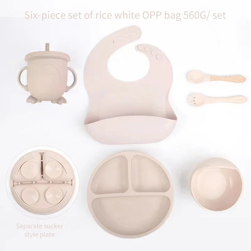 6 PCS Harmony Silicone Self-Feeding Set
