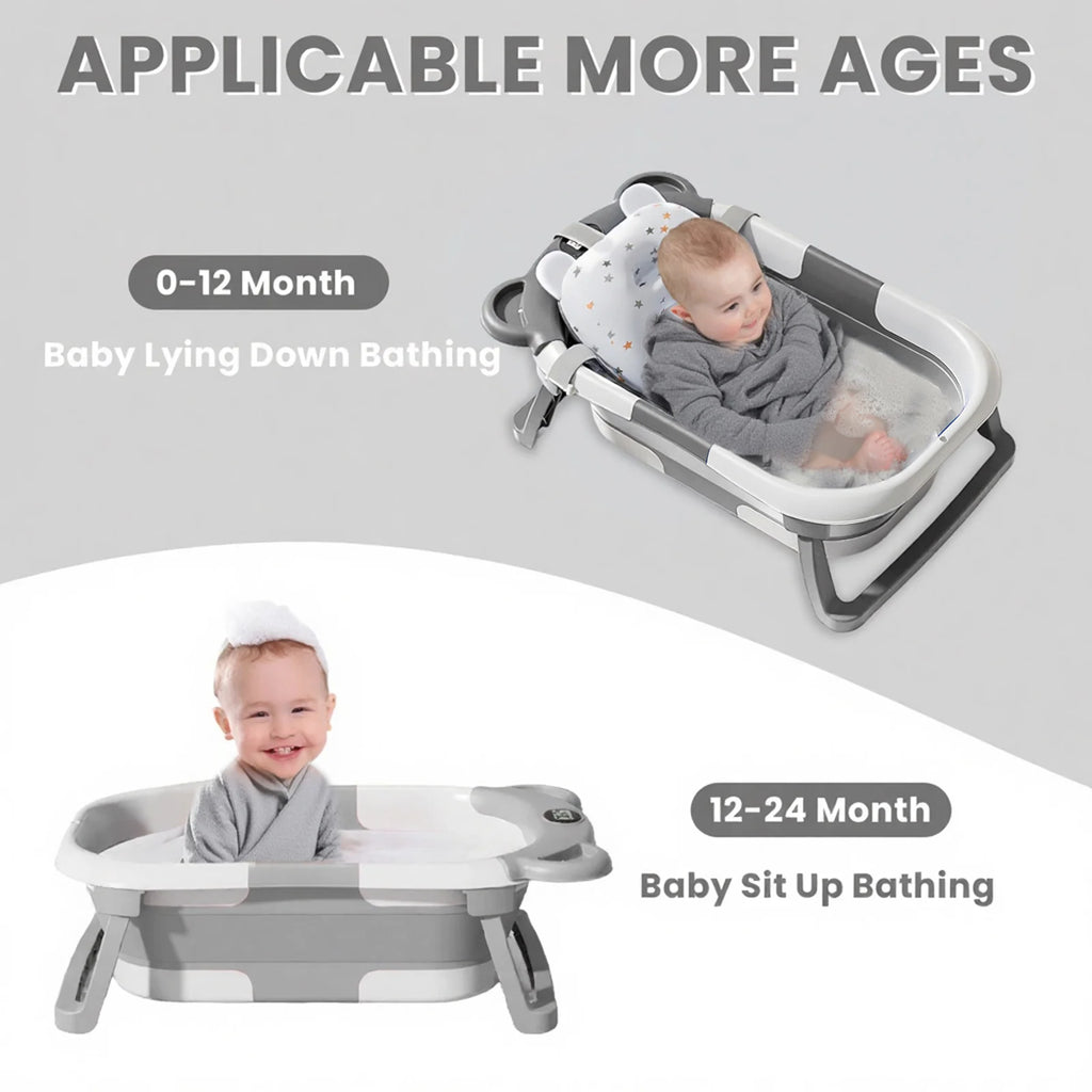 Smart-Temp Foldable Baby Bath