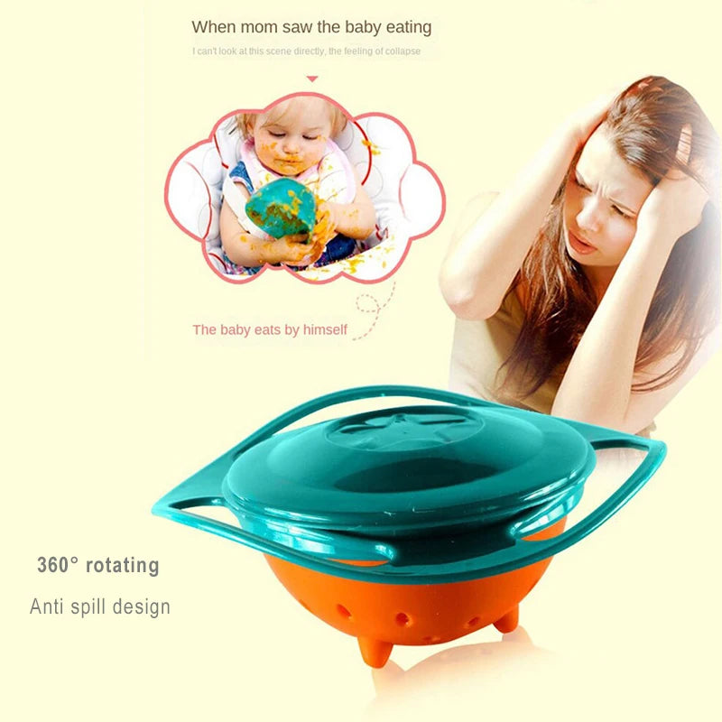 No-Spill 360 Rotation Gyro Bowl