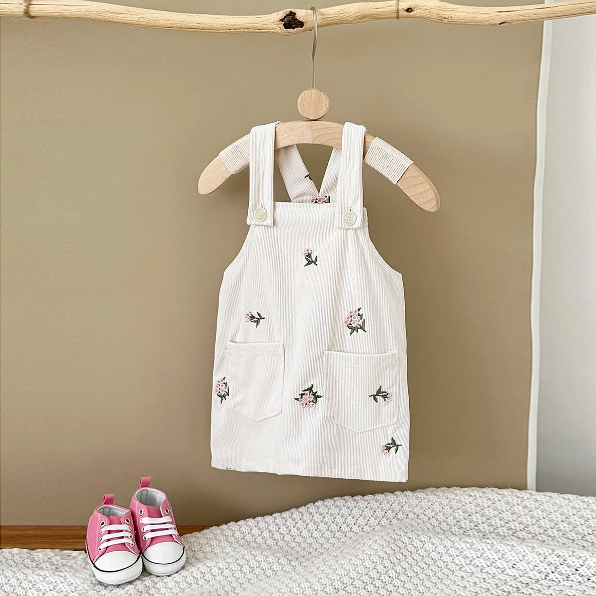 Cotswold Floral Corduroy Pinafore