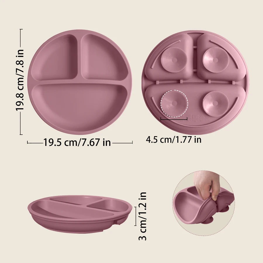 Stay-Put Silicone Suction Plate