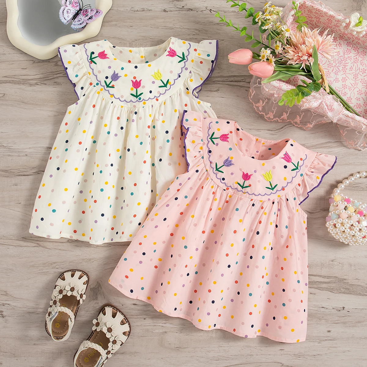 Tulip Polka-Dot Dress