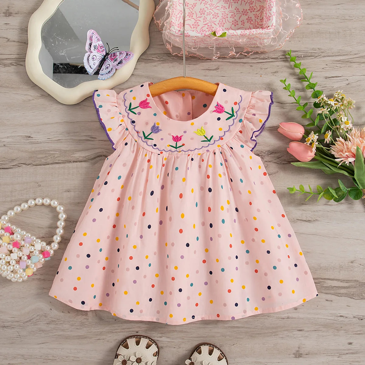 Tulip Polka-Dot Dress