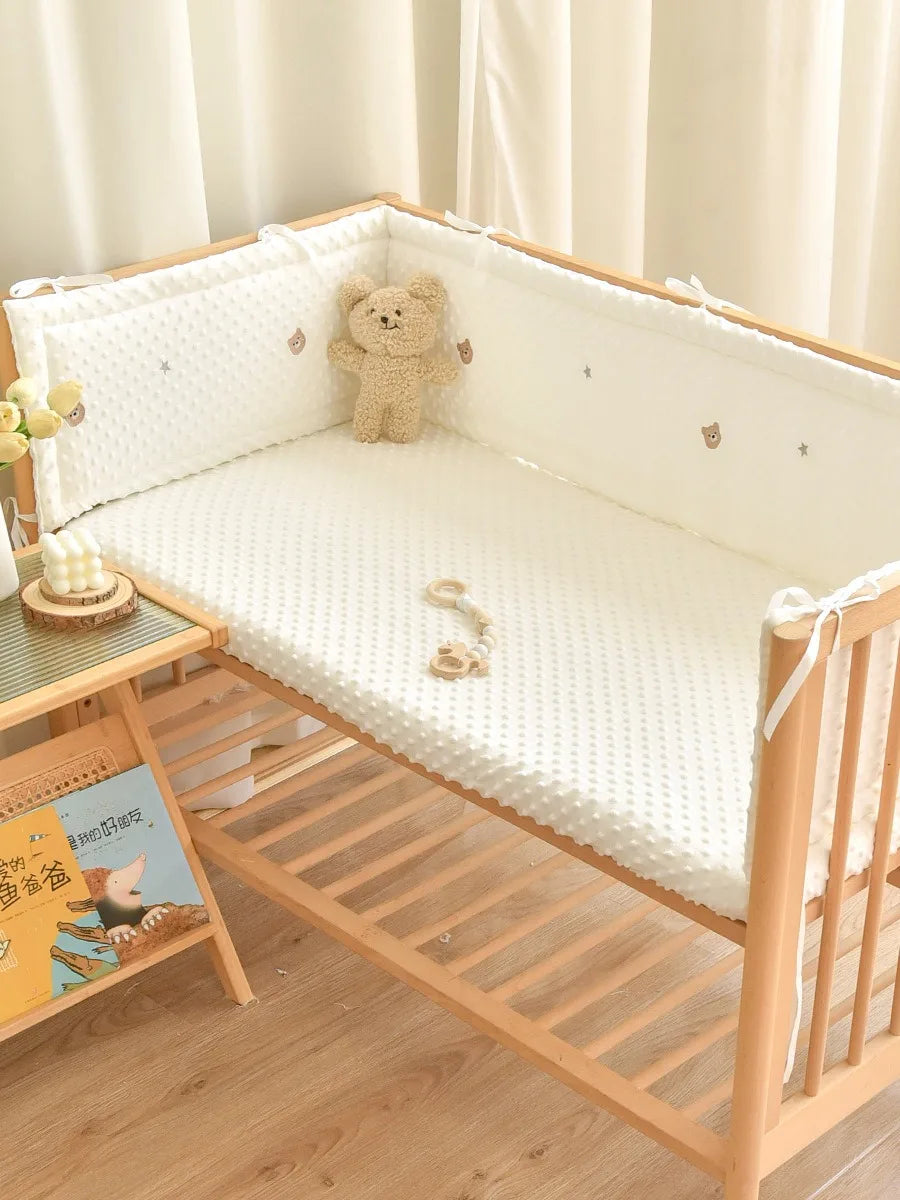 Dream-Cloud Quilted Cot Bumper