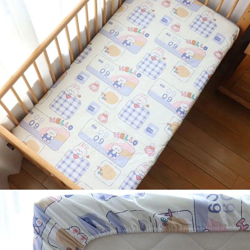 Dream-Fit Monochrome Cot Sheet