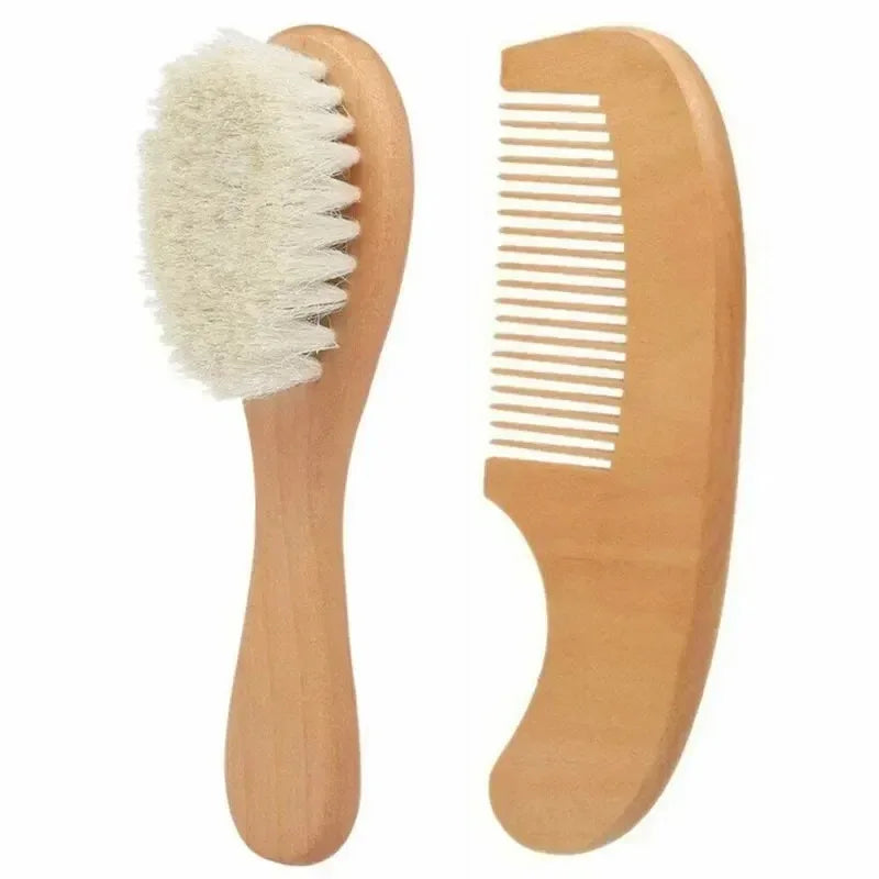 Gentle-Groom Natural Wooden Baby Brush Set