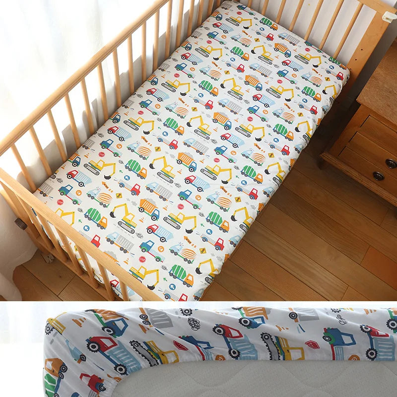 Dream-Fit Monochrome Cot Sheet