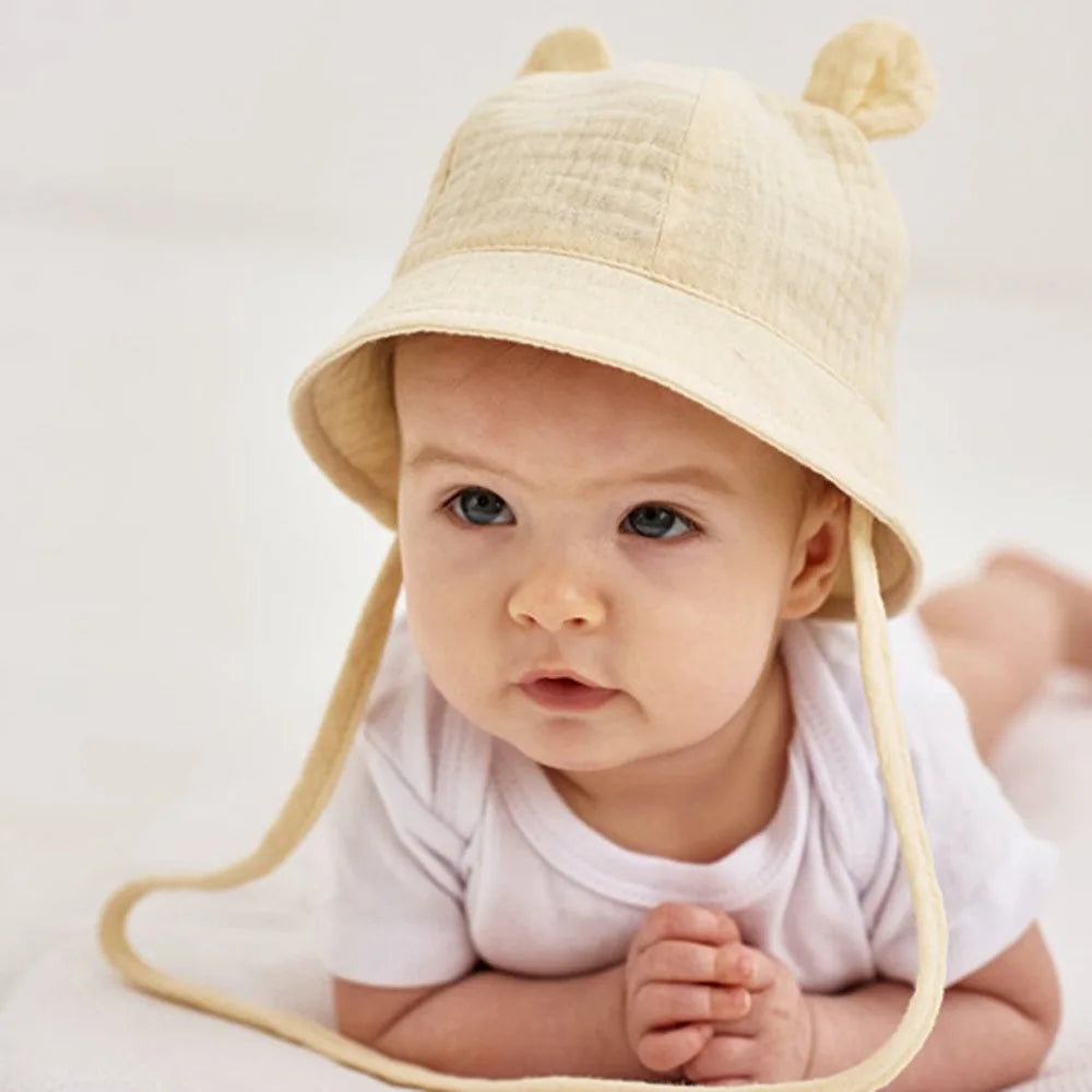 Sunny-Day Bear Ear Bucket Hat