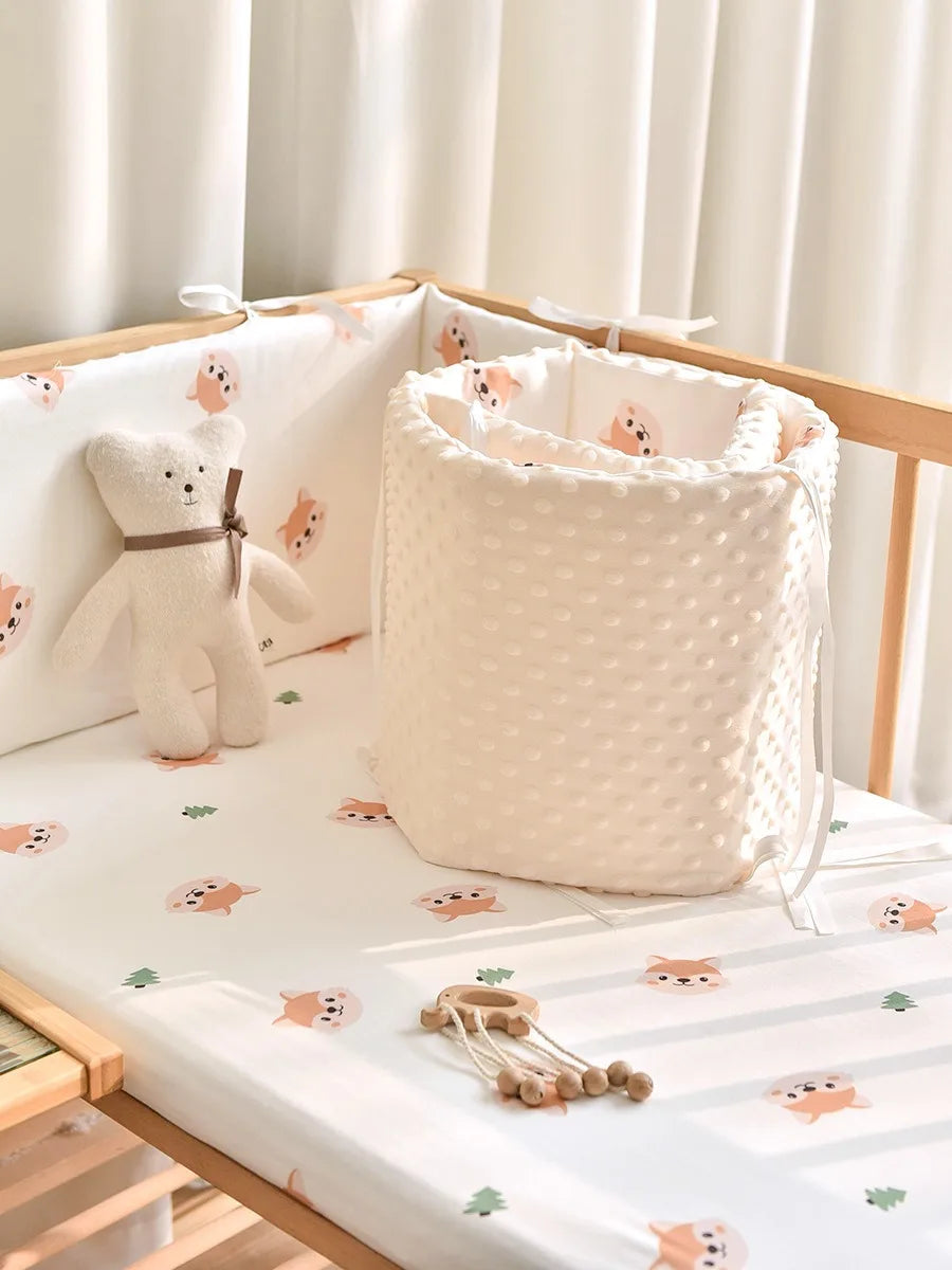 Dream-Cloud Quilted Cot Bumper