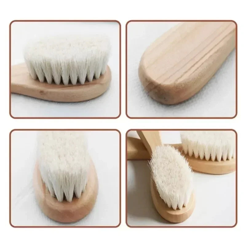 Gentle-Groom Natural Wooden Baby Brush Set