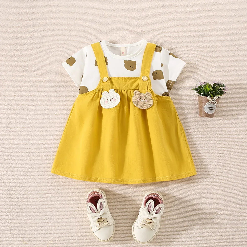 HoneyBear Pinafore Dress