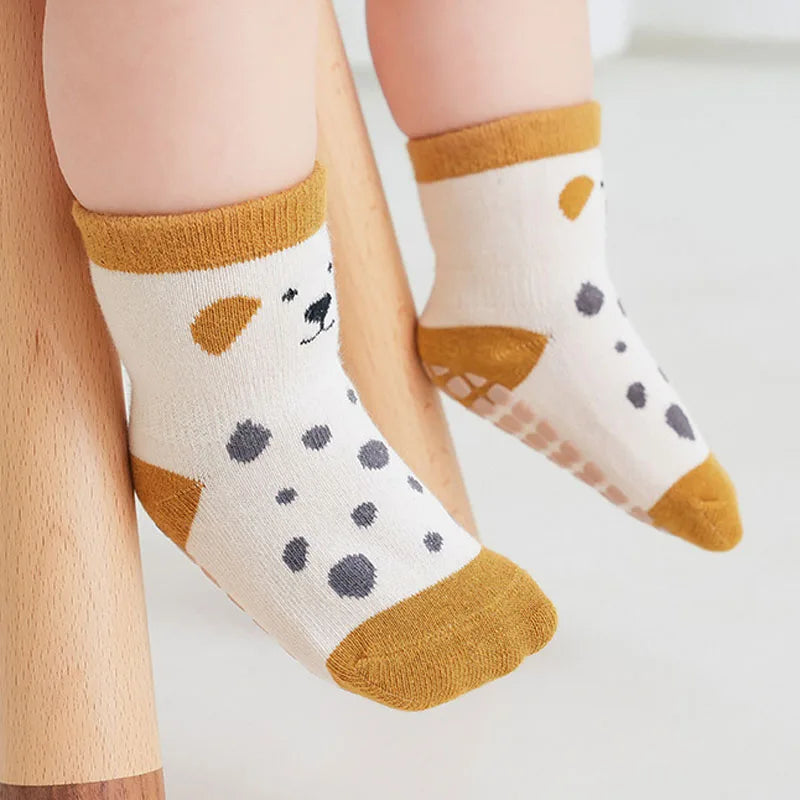 5 Pairs Woodland Friends Non-Slip Socks