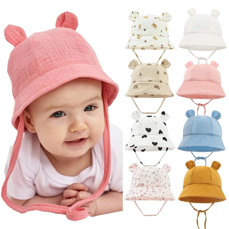 Sunny-Day Bear Ear Bucket Hat